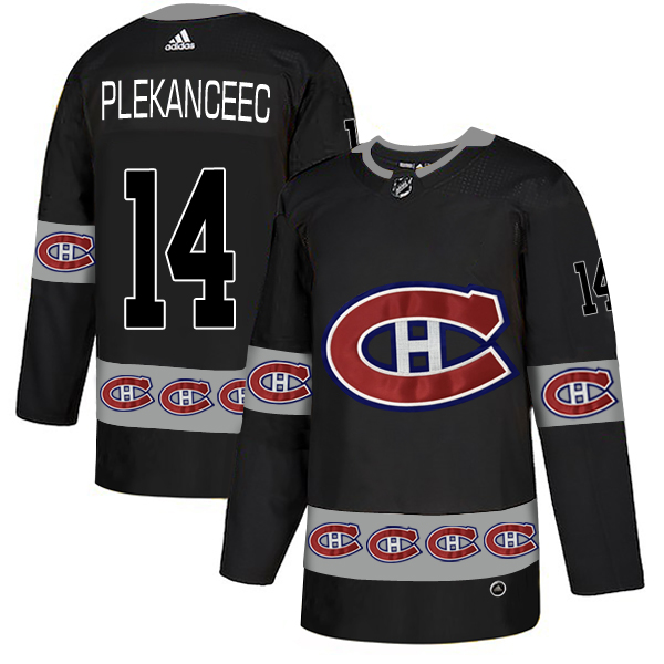 2018 NHL Men Montreal Canadiens #14 Plekanceec black jerseys->montreal canadiens->NHL Jersey